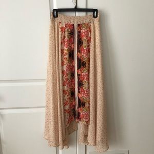 Free People floral maxi skirt size S